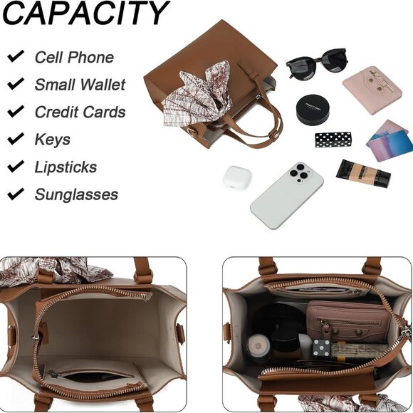 Small Crossbody Purse PU Leather Compact Shoulder Bag Casual for Women - Picture 4 of 5